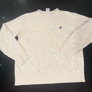 Champion Men's Off-White Crewneck Sweater